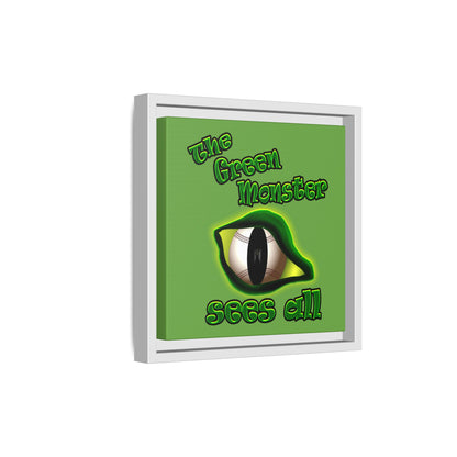 green monster - framed canvas art (green)
