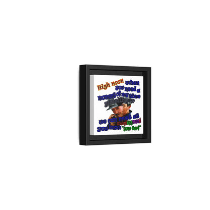high noon - framed canvas art (white)
