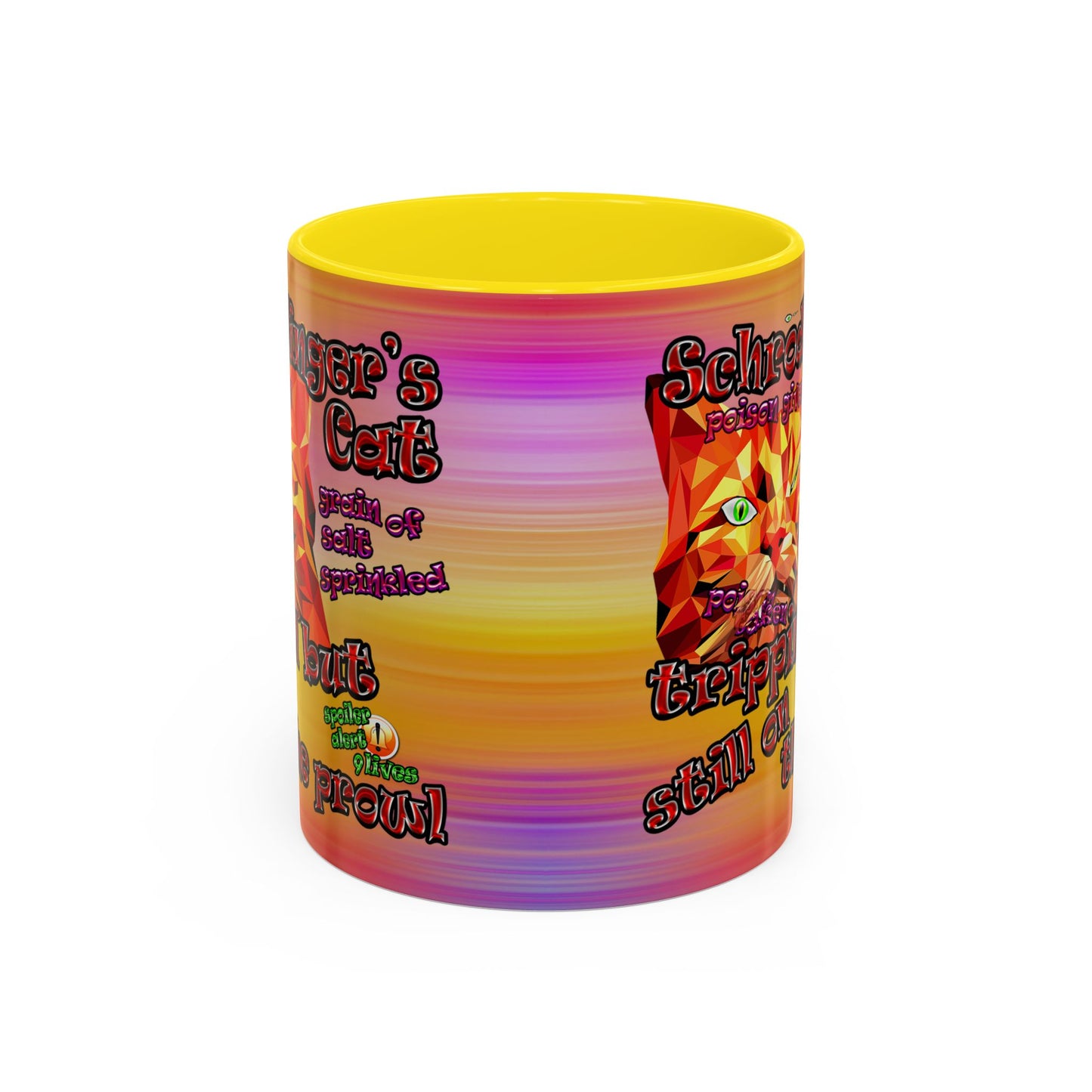 schrodinger's cat - Accent Mug (color blur)