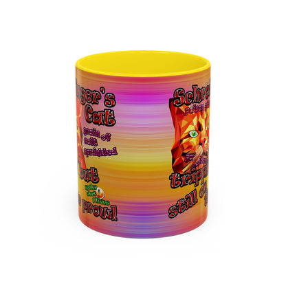 schrodinger's cat - Accent Mug (color blur)