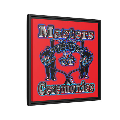 em cee squared - framed canvas art (red)
