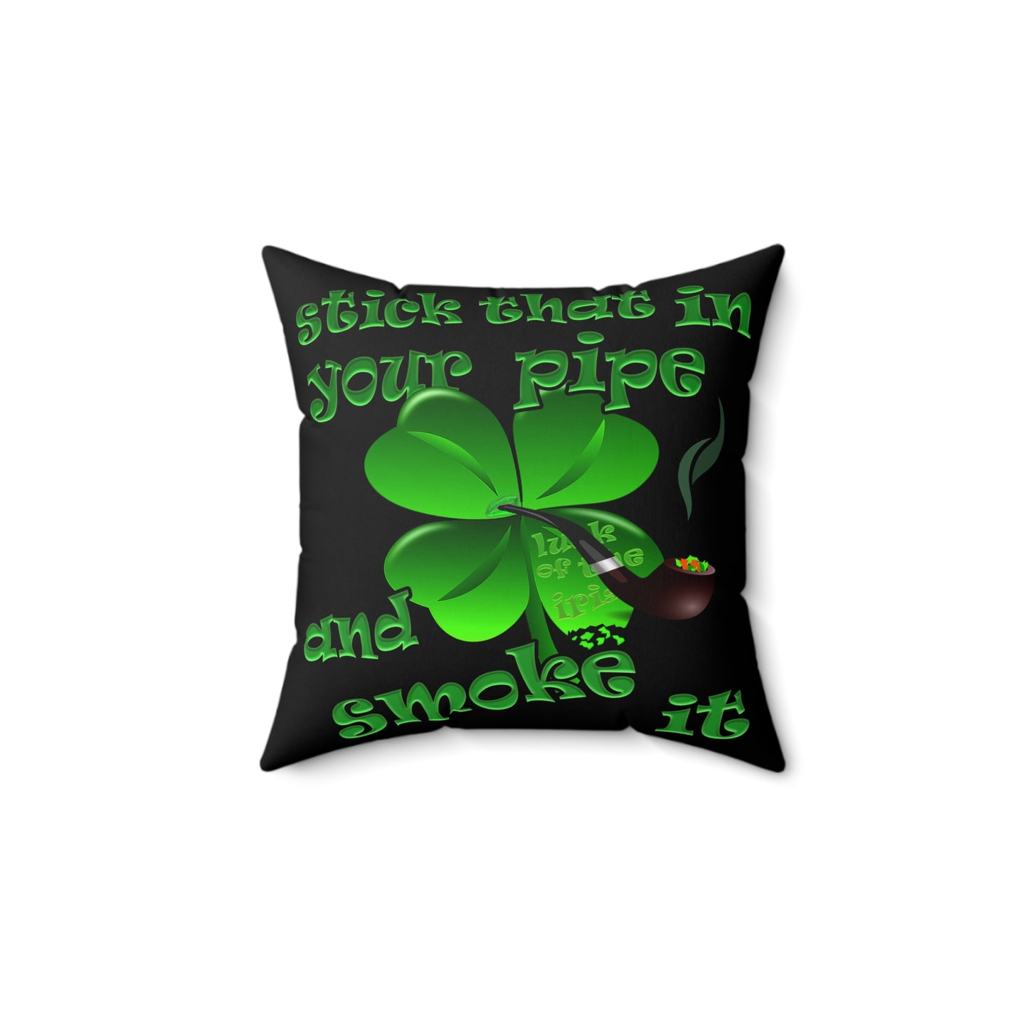 celtics logo - Spun Polyester Square Pillow - (black)