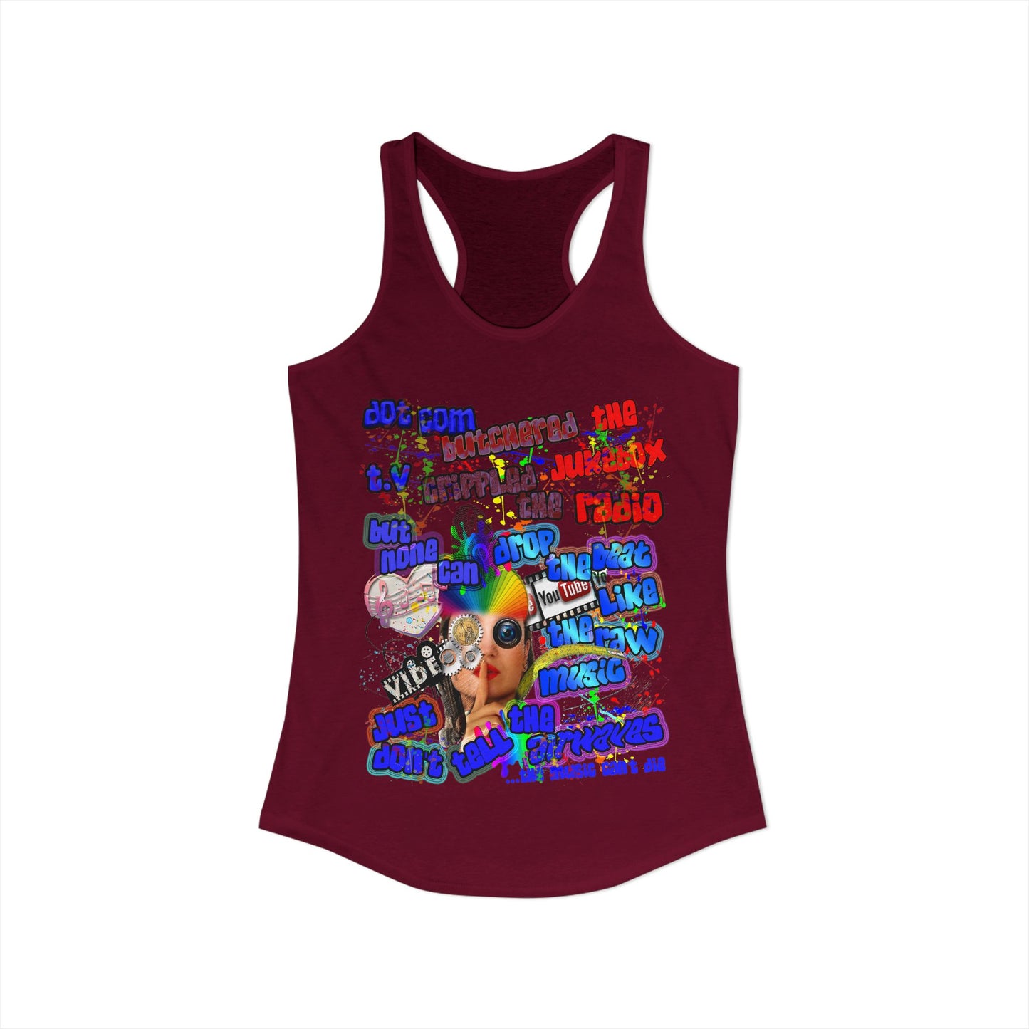 drop the beat - Women's Ideal Racerback Tank