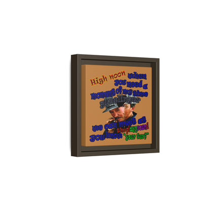 high noon - framed canvas art (light brown)