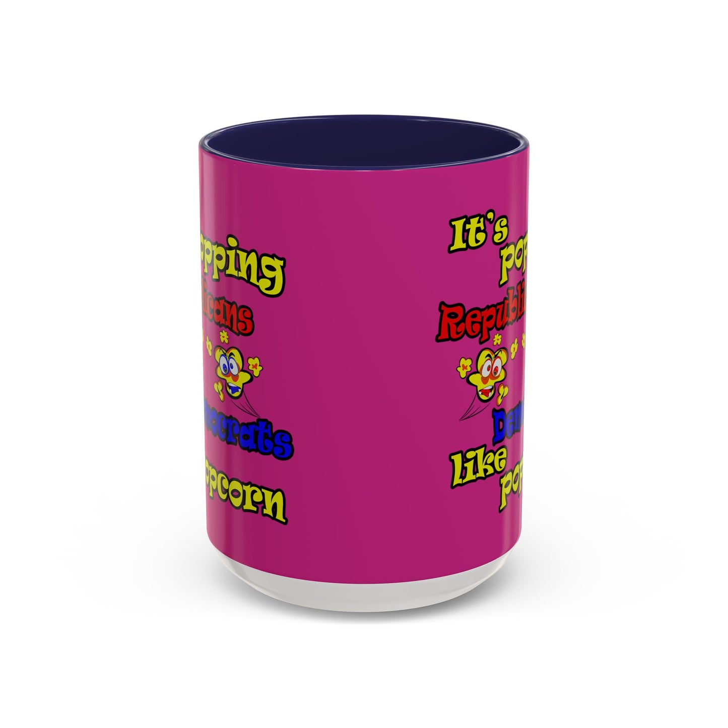 popping like popcorn - Accent Mug (pink)