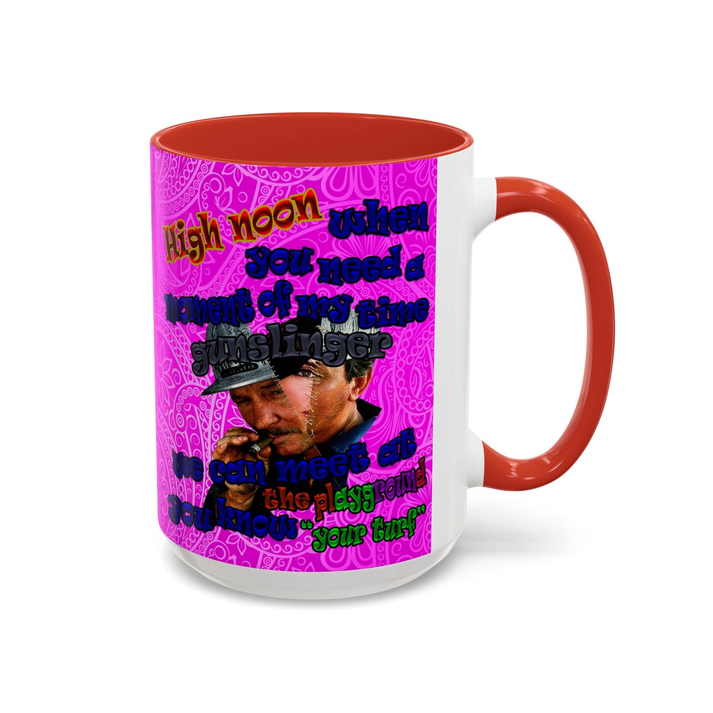 high noon - Accent Mug (pink swirl)