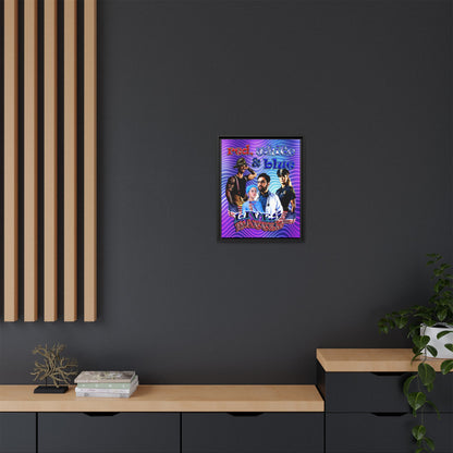 rw&b lives matter - framed canvas art (purple wave)