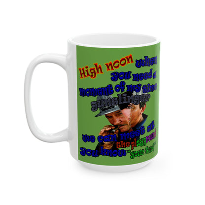 high noon - White Mug (green)