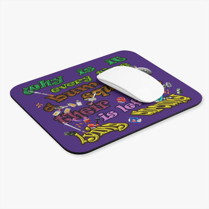 the bum's shit - Mouse Pad (Rectangle) (purple)