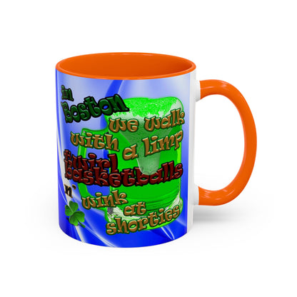 celtics logo - Accent Mug (blue-white wave)