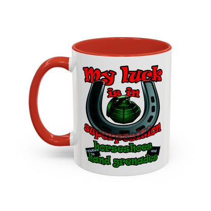my luck - Accent Mug (white)