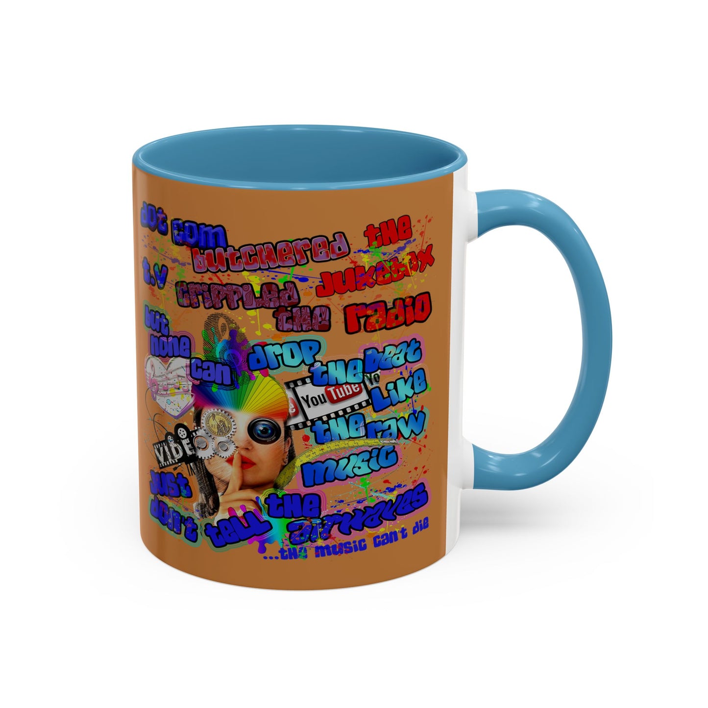 drop the beat - Accent Mug (light brown)