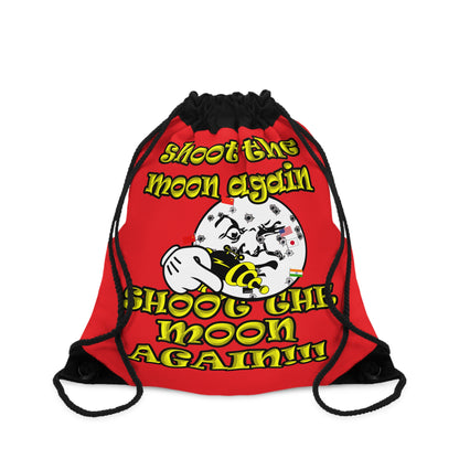 shoot the moon again - Drawstring Bag (red)