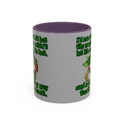 turtle race - Accent Mug (light grey)