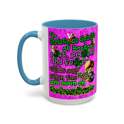 christmas spirits of boston - Accent Mug (pink swirl)