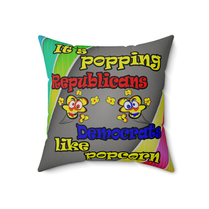 popping like popcorn - Faux Suede Square Pillow - (rainbow split)