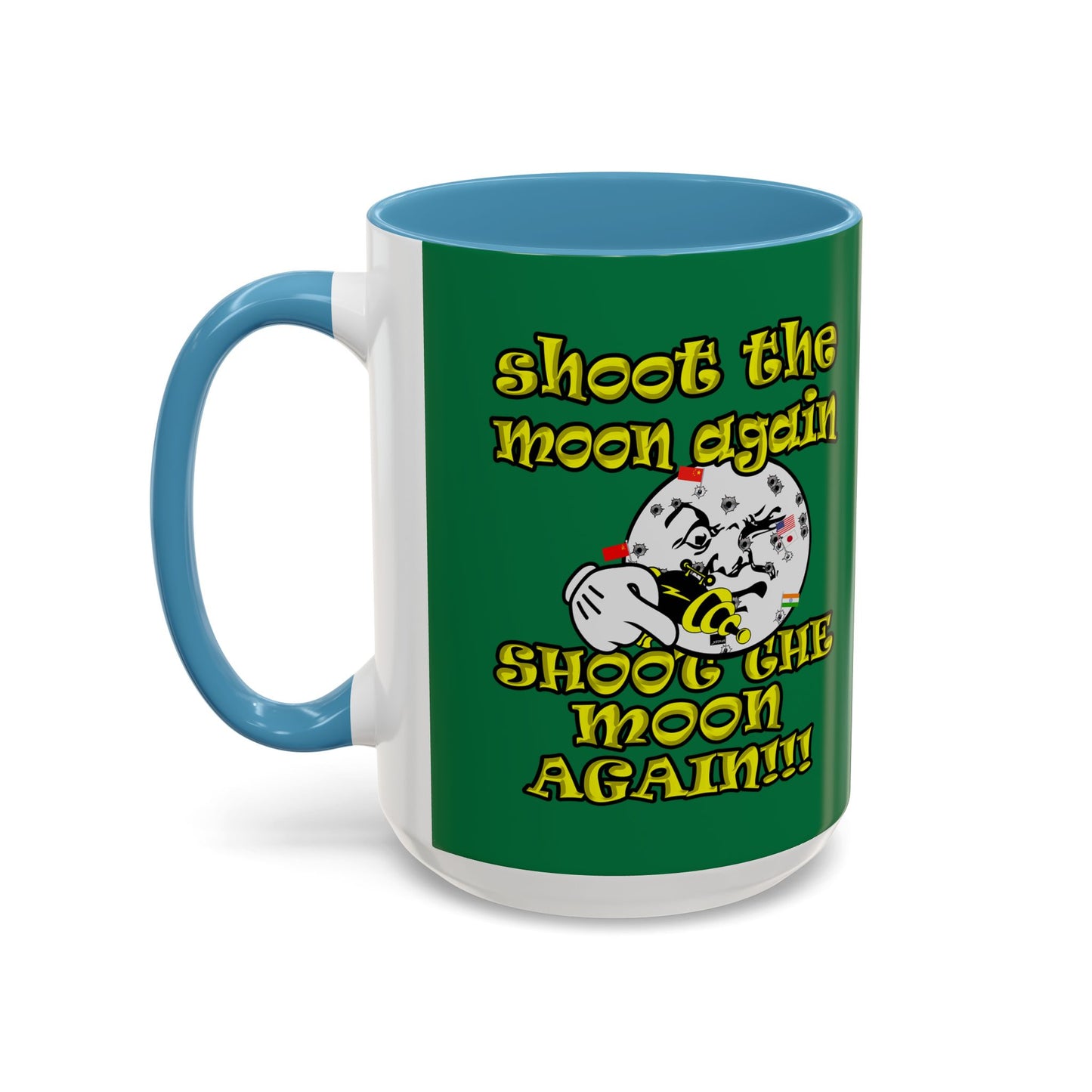 shoot the moon again - Accent Mug (dark green)