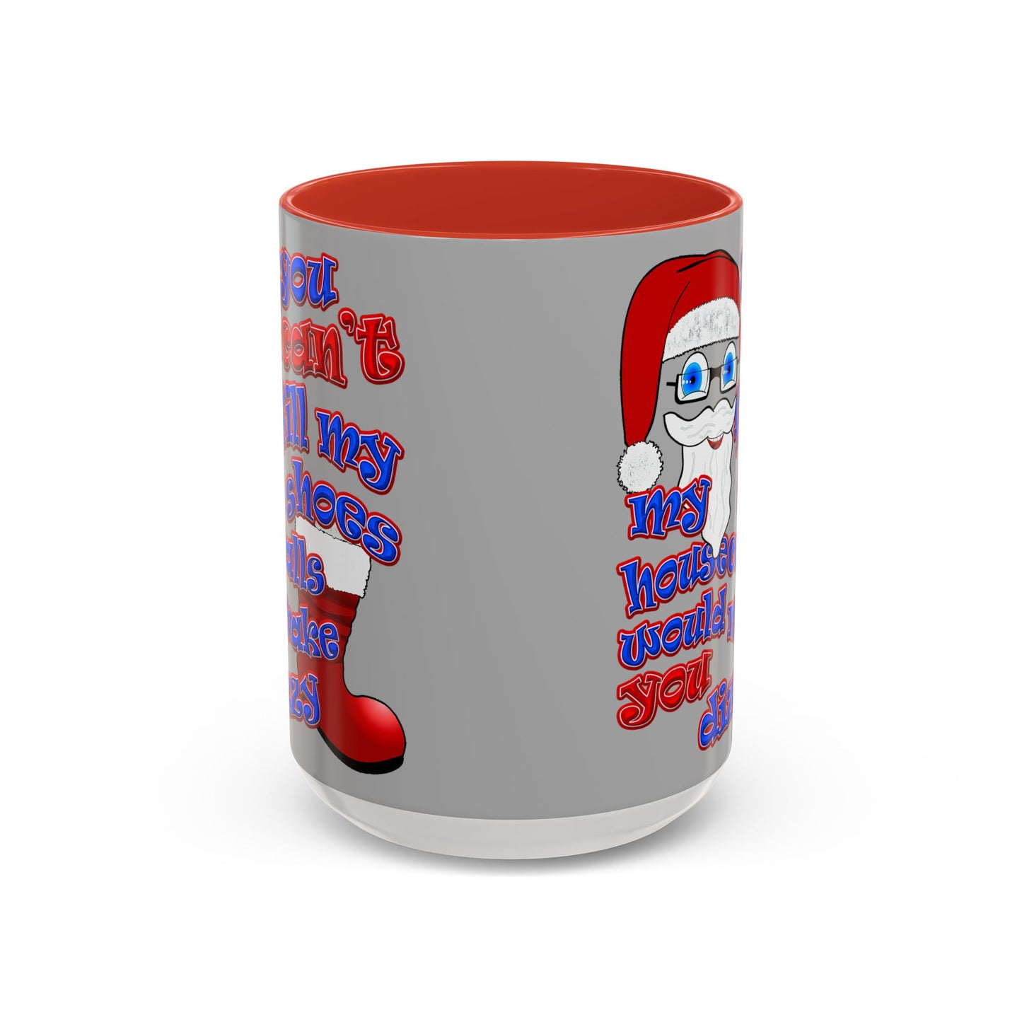 santa's shoes - Accent Mug (light grey)