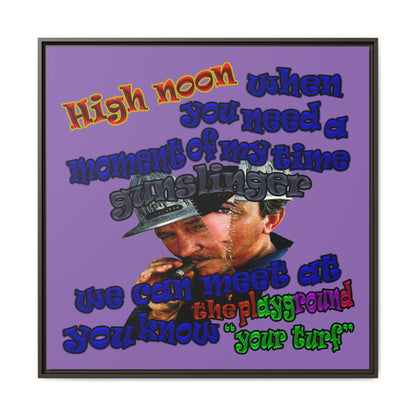 high noon - framed canvas art (light purple)