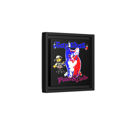 tag that - framed canvas art (black)