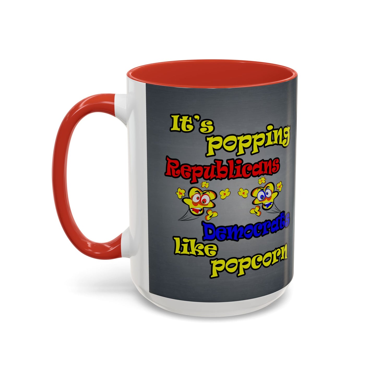 popping like popcorn - Accent Mug (grey-light grey)