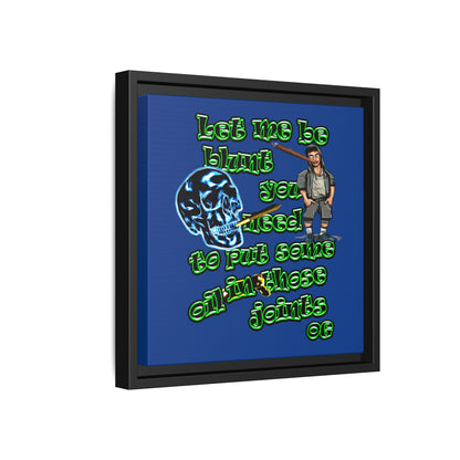 og - framed canvas art (dark blue)