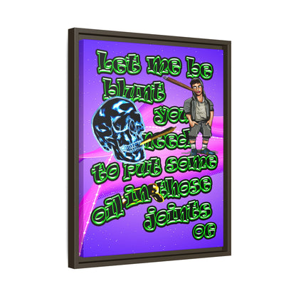og - framed canvas art (purple-pink wave)