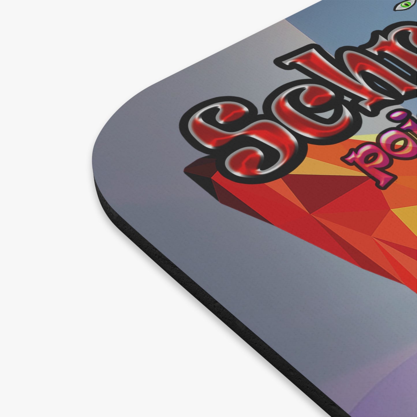 schrodinger's cat - Mouse Pad (Rectangle) (grey-pink wave)