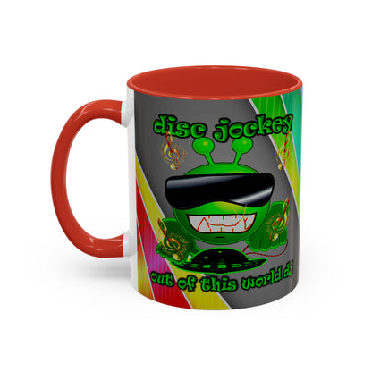 disc jockey - Accent Mug (rainbow split)