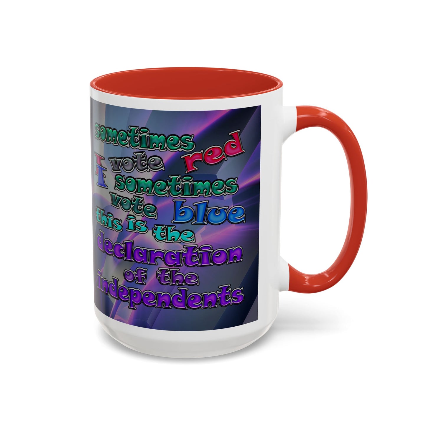 declaration of the independents - Accent Mug (grey-pink wave)