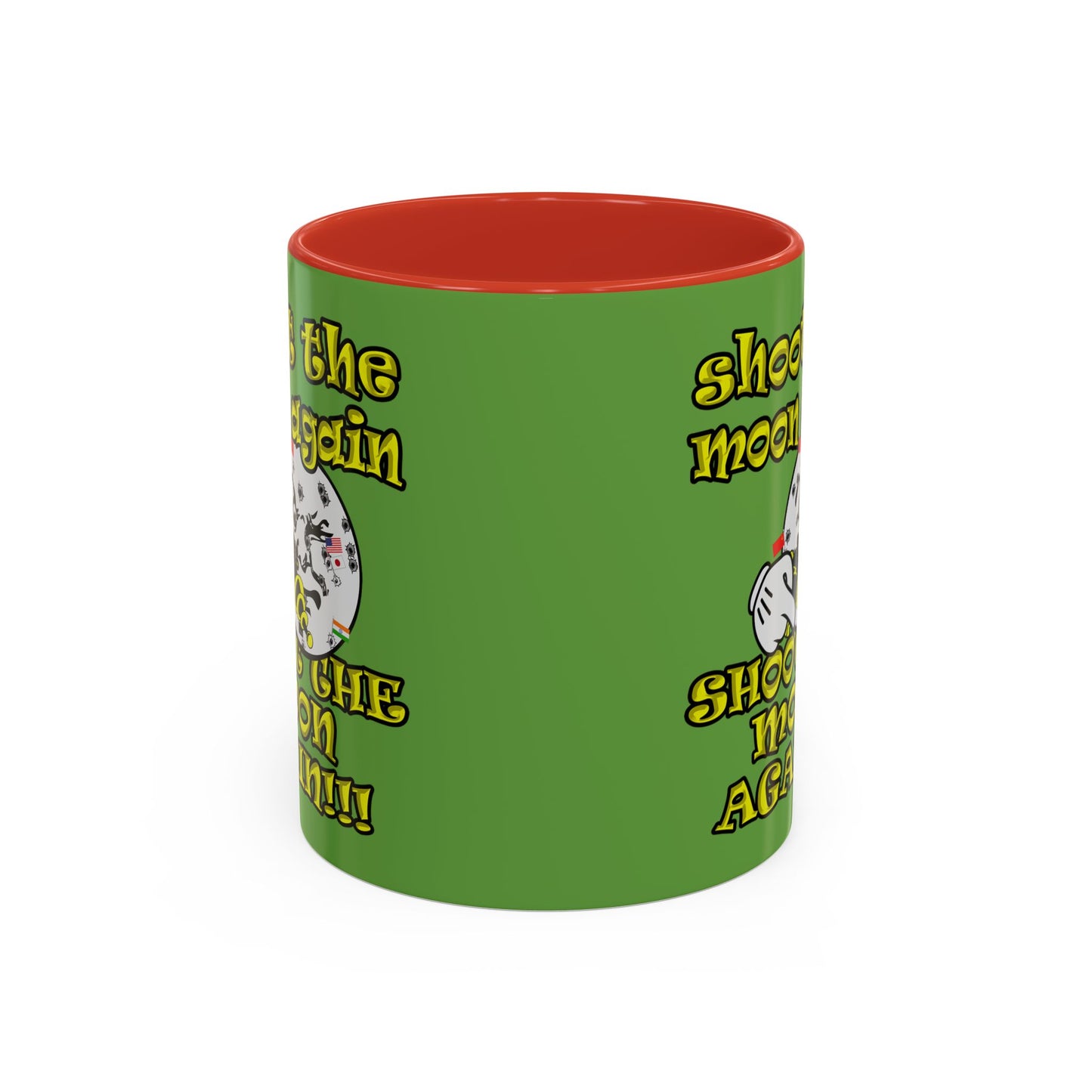 shoot the moon again - Accent Mug (green)