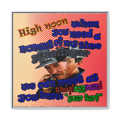 high noon - framed canvas art (yellow-orange wave)