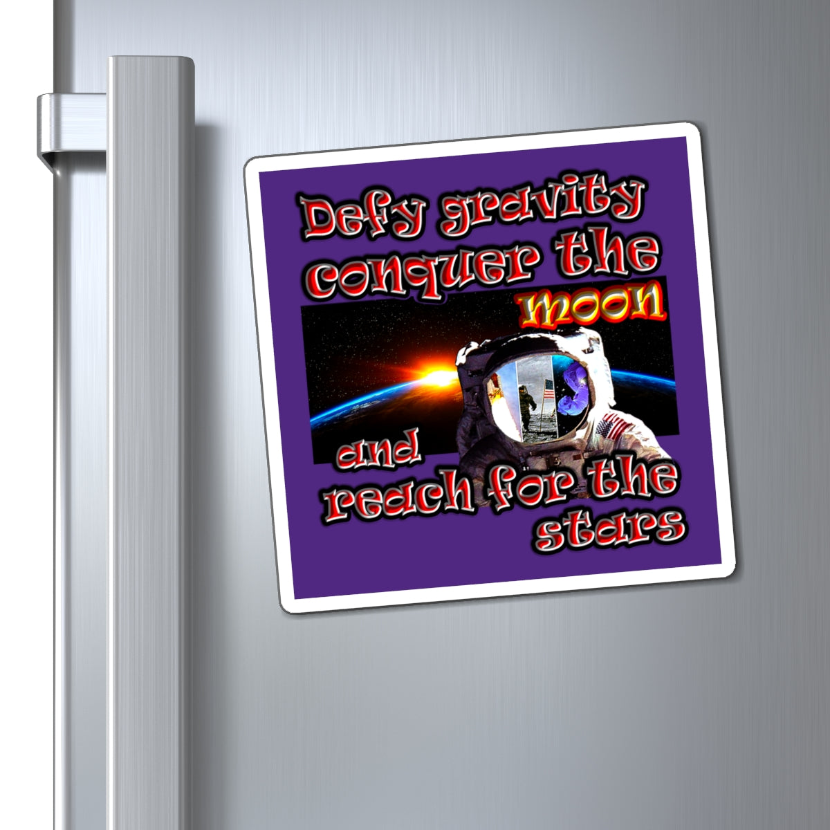 defy conquer reach - Magnets - (purple)