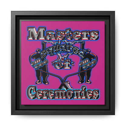 em cee squared - framed canvas art (pink)