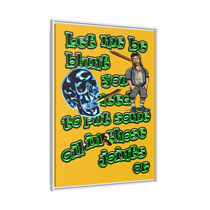 og - framed canvas art (yellow)
