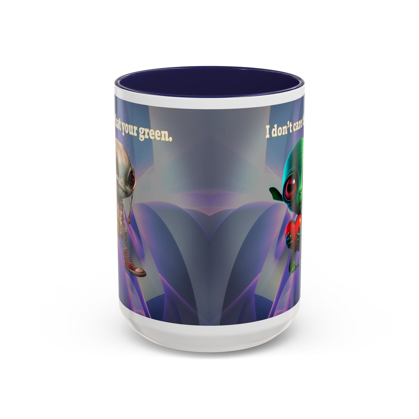 I don't care that your grey - Accent Mug (grey-pink wave)
