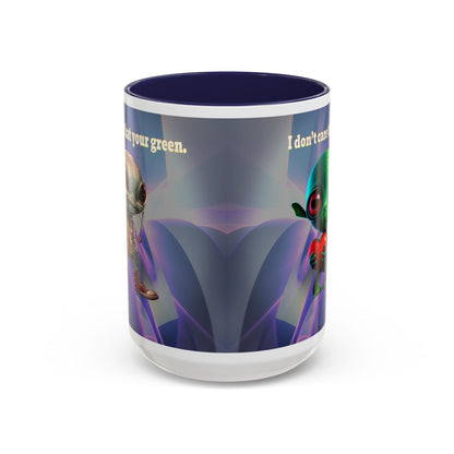 I don't care that your grey - Accent Mug (grey-pink wave)
