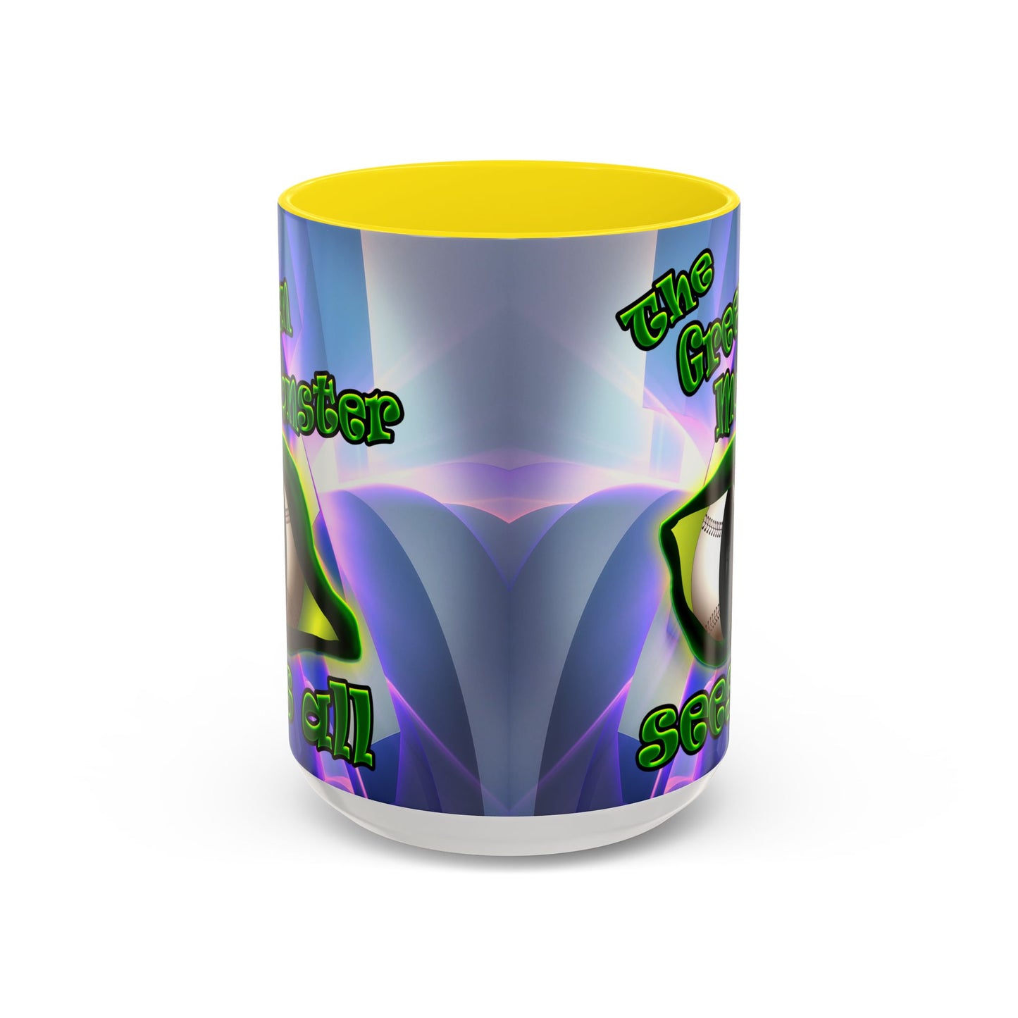 green monster - Accent Mug (grey-pink wave)
