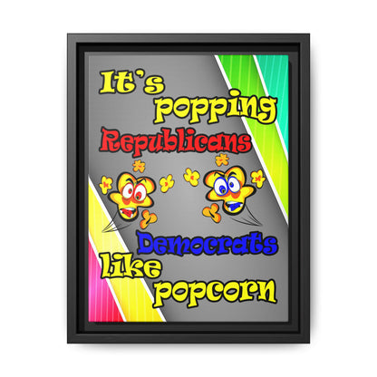 popping like popcorn - framed canvas art (rainbow split)