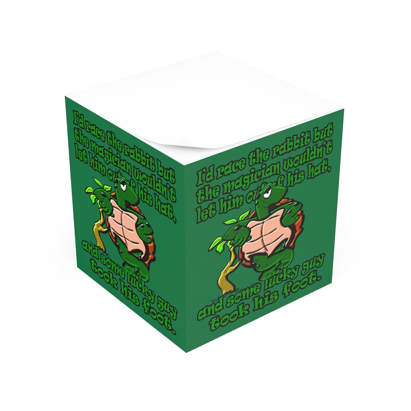 turtle race - note cube (dark green)