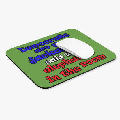donkeys and elephants - Mouse Pad (Rectangle) (green)