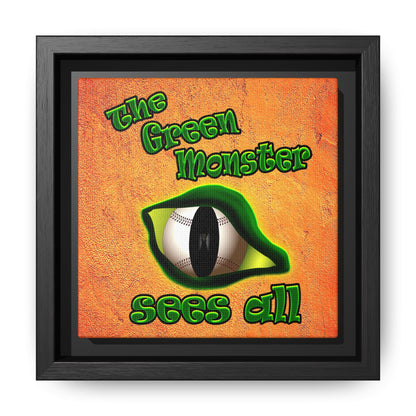 green monster - framed canvas art (burnt orange)