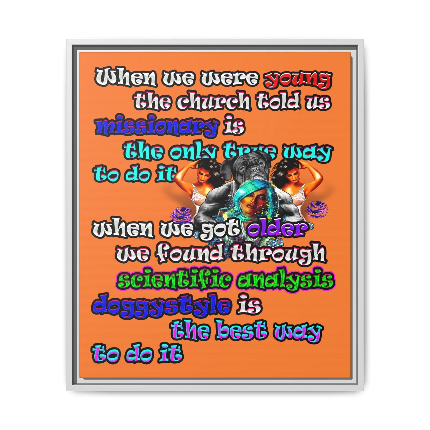 doggystyle - framed canvas art (crusta)