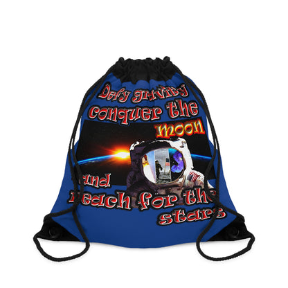 defy conquer reach - Drawstring Bag (dark blue)