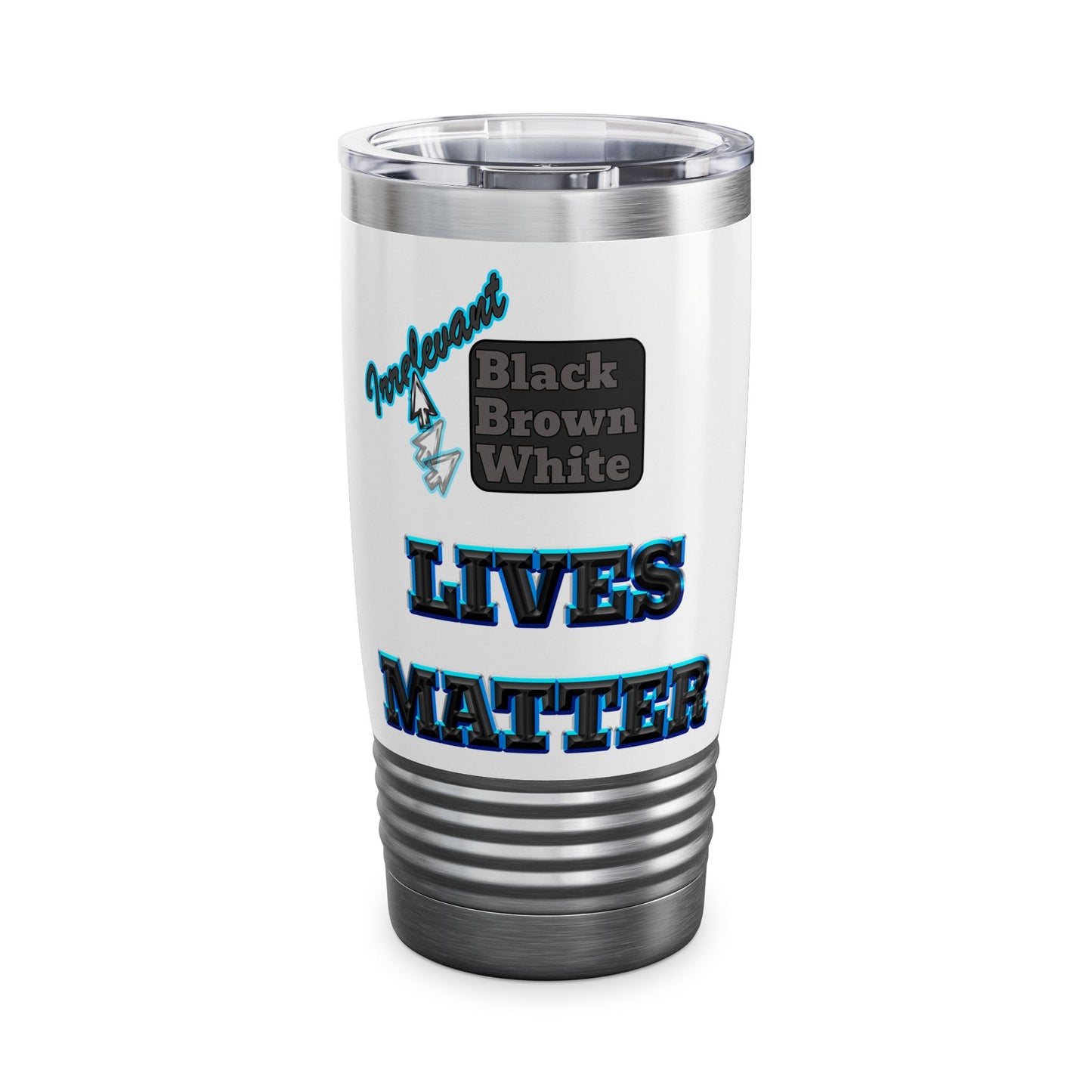 irrelevant - Ringneck Tumbler, 20oz (white)