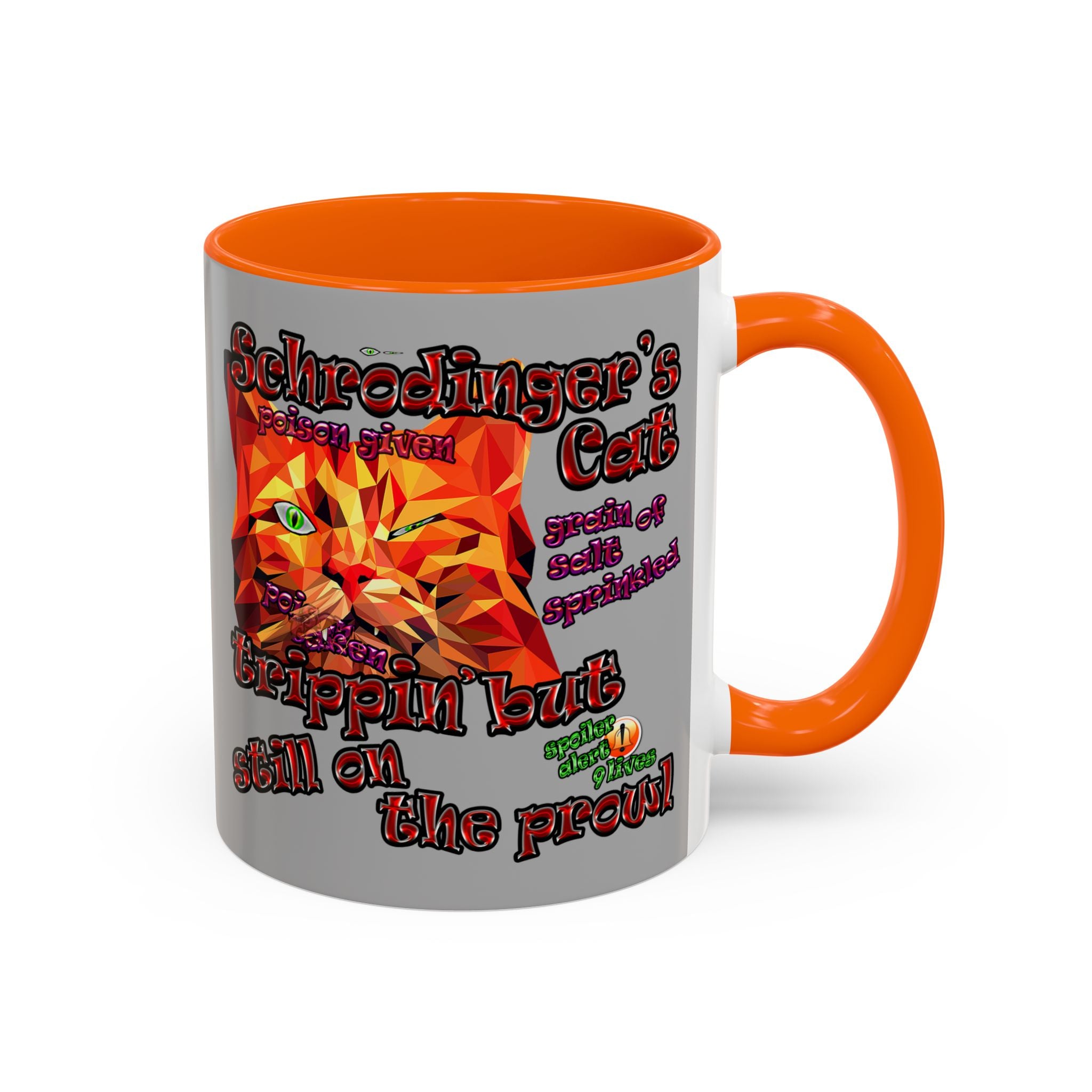 schrodinger's cat - Accent Mug (light grey)