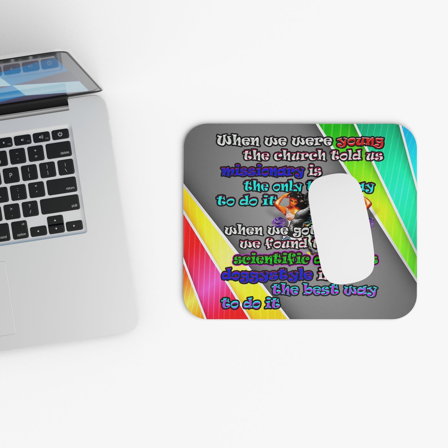 doggystyle - Mouse Pad (Rectangle) (rainbow split)