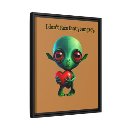I don't care that your grey - framed canvas art (light brown)