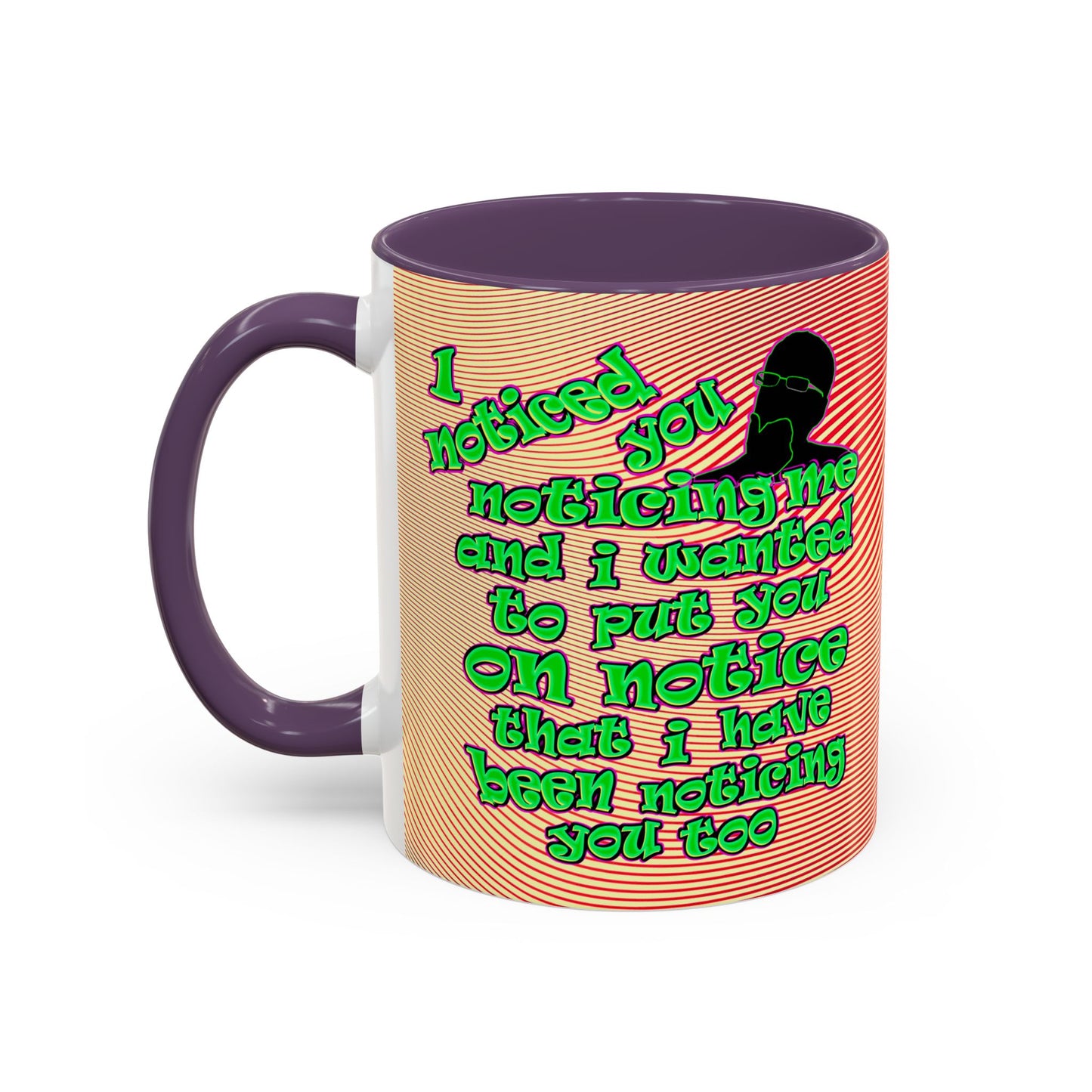 noticed you noticing - Accent Mug (yellow-orange wave)