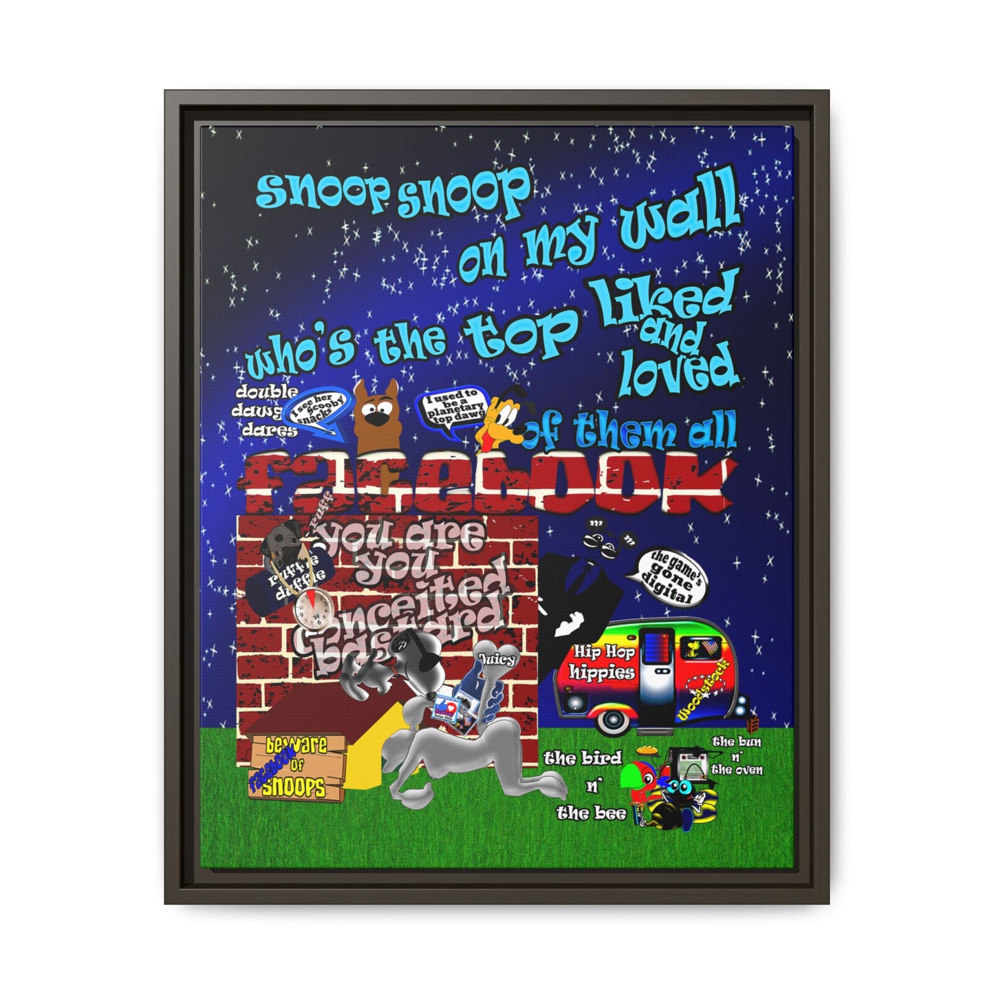snoops - framed canvas art